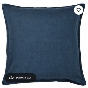NWT Ikea Dytag cushion cover 
20”x20”
Navy blue
100% linen
Smoke-free home